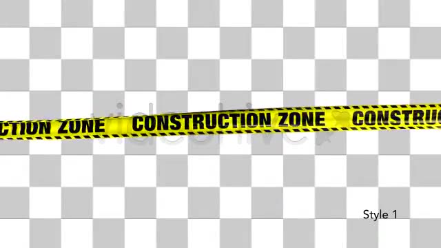Yellow Construction Zone Boundry Tape 5 Videos Videohive 4941842 Motion Graphics Image 3