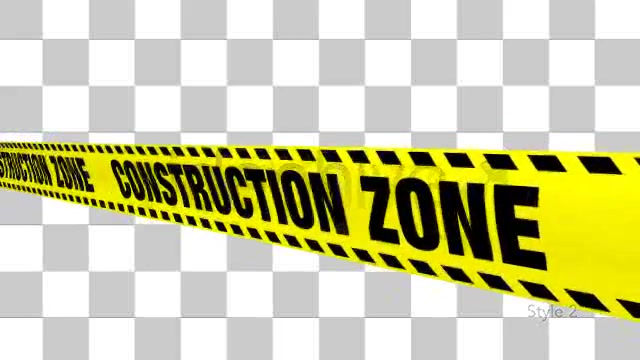 Yellow Construction Zone Boundry Tape 5 Videos Videohive 4941842 Motion Graphics Image 6