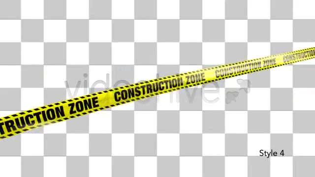 Yellow Construction Zone Boundry Tape 5 Videos Videohive 4941842 Motion Graphics Image 9