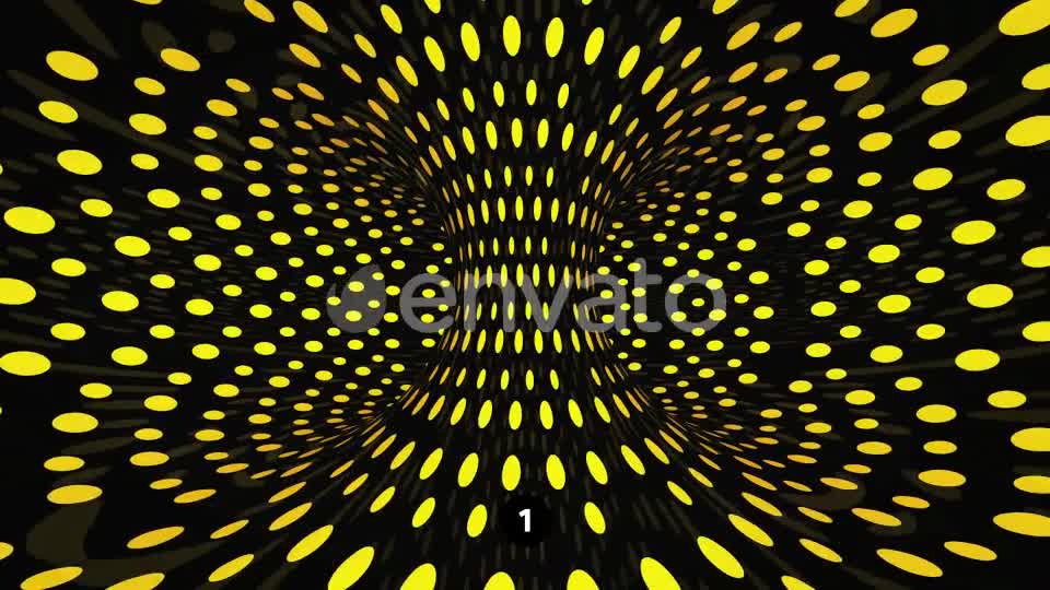 Yellow Dot Tunnel Part 2 Videohive 22013318 Motion Graphics Image 1