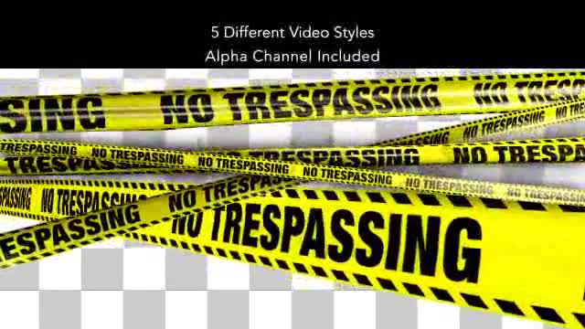 Yellow No Trespassing Boundry Tape 5 Videos Videohive 4936571 Motion Graphics Image 1