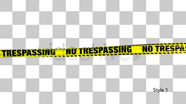 Yellow No Trespassing Boundry Tape 5 Videos Videohive 4936571 Motion Graphics Image 3