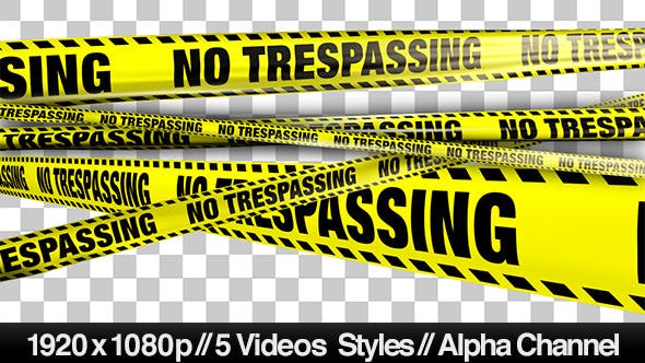 Yellow No Trespassing Boundry Tape 5 Videos - Download 4936571 Videohive