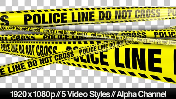 Yellow Police Line Do Not Cross Tape 5 Videos - 4937649 Download Videohive