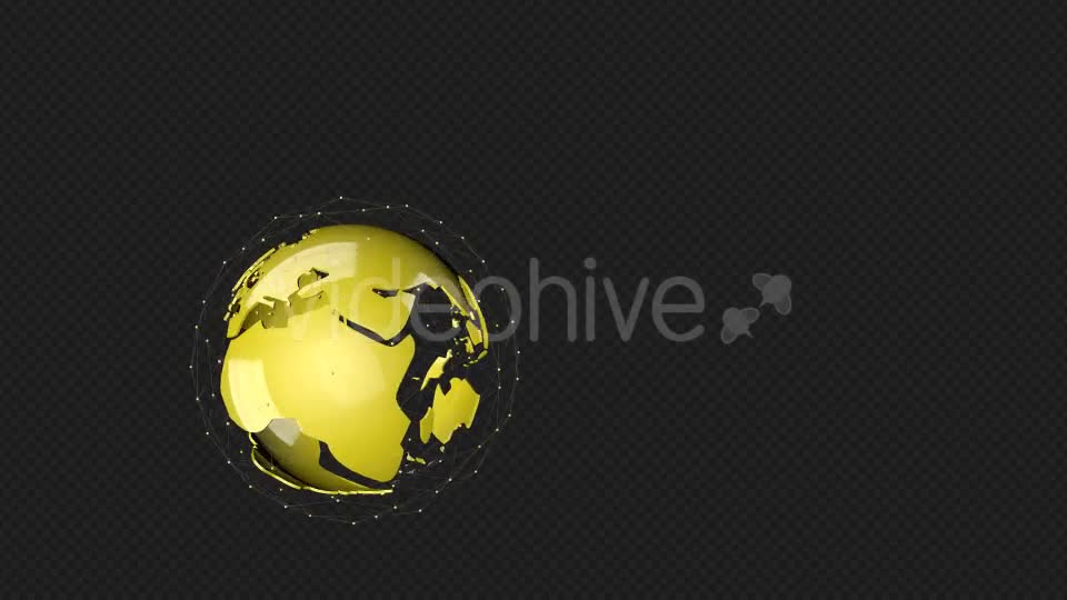 Yellow Tech Glass Earth Point Line Rotate Videohive 19809698 Motion Graphics Image 1