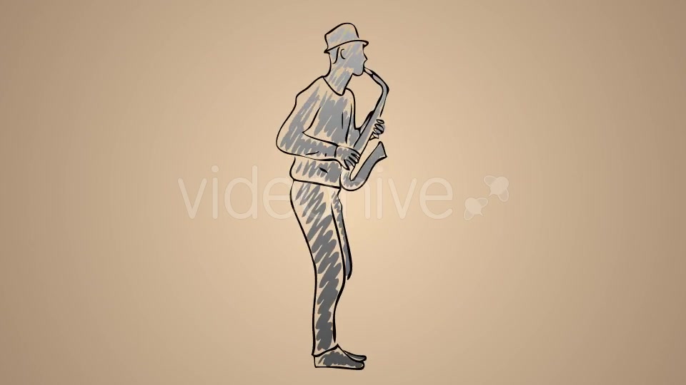 Young Man Playing Saxophone Videohive 20756531 Motion Graphics Image 2
