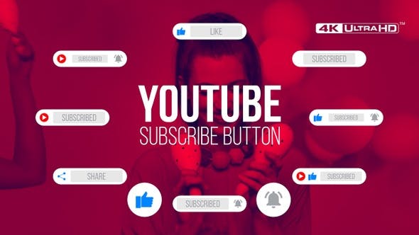 Youtube Subscribe Button Clean 4K - Download Videohive 24990608