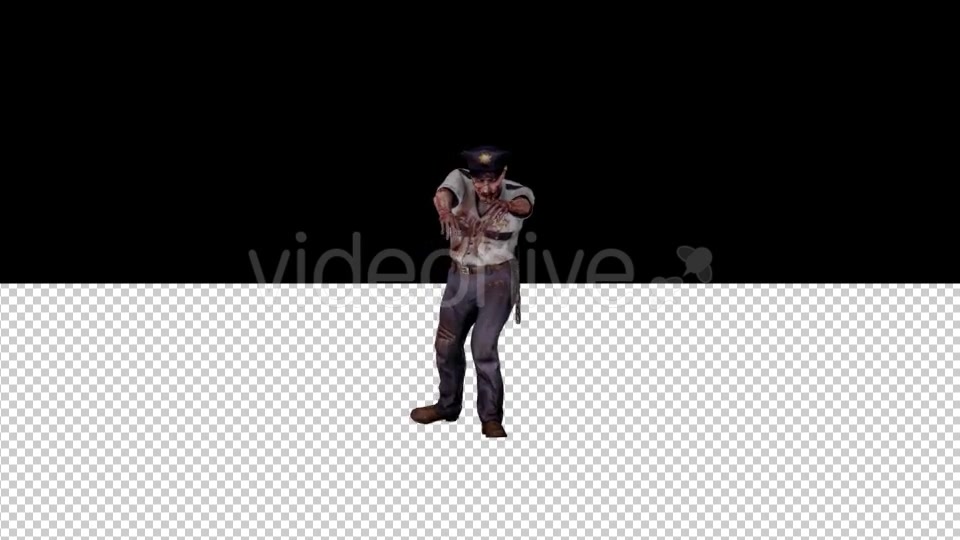 Zombie Police Walking Videohive 20207229 Motion Graphics Image 3